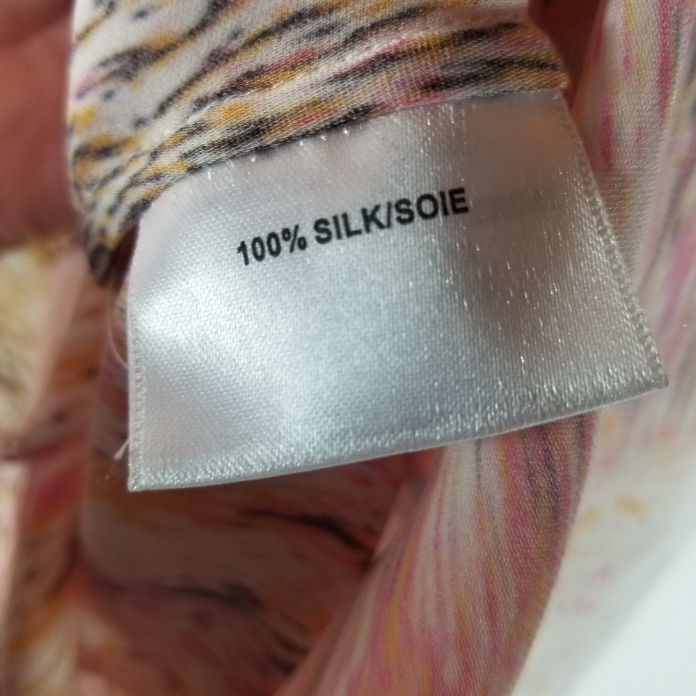 Haute Hippie Henley ombre gradiant snake print silk blouse - Picture 7 of 12
